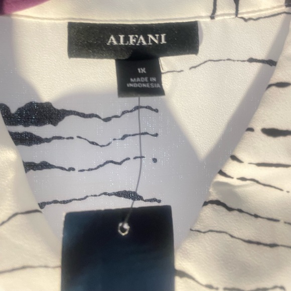 ALFANI
Plus Size Layered-Look Printed Blouse - Picture 2 of 7